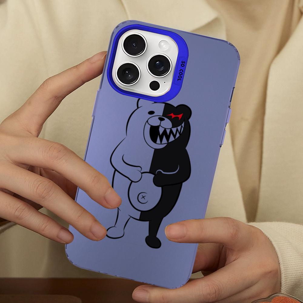 Danganronpa Junko Enoshima Monokuma Phone Case For IPhone 16 15 14 13 12 11 Pro Max X XR XSMAX Plus Matte Shockproof Back Cover