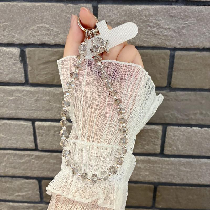1 Piece Hand-Beaded Wrist Chain Mobile Phone Lanyard High-End Luxury Short Water Drop  Hanging Chain Hand-Held Pendant