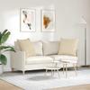 Sofa Cushions 2 Pcs Cream 60 X 60 Cm Fabric