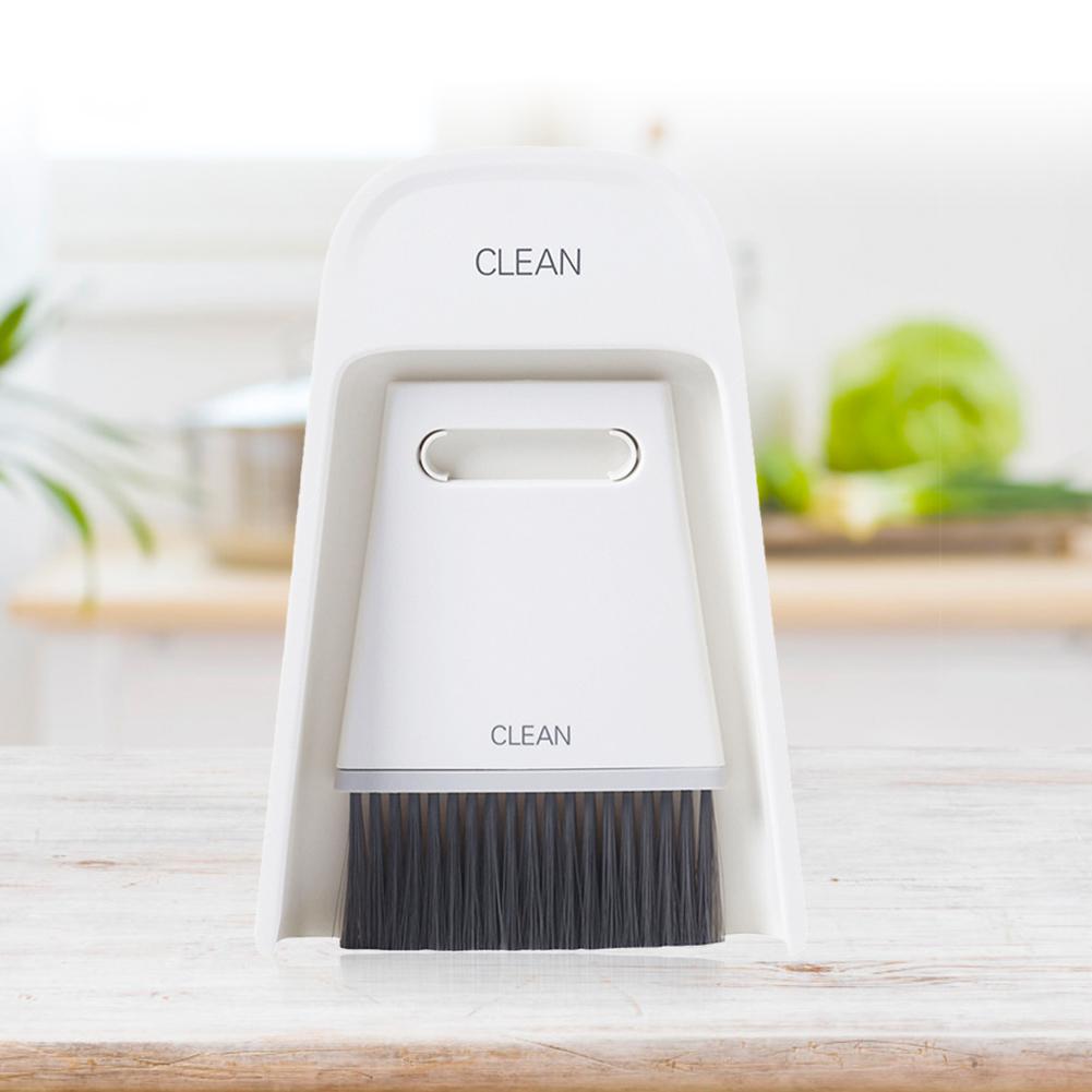 Sada přenosného mini smetáku na smeták pro domácnost Čisticí štětec na čištění stolního počítače Sada čisticích nástrojů na čištění Šedobílá
