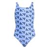 adidas Girls Graphic Print Logo One Piece Swimsuit