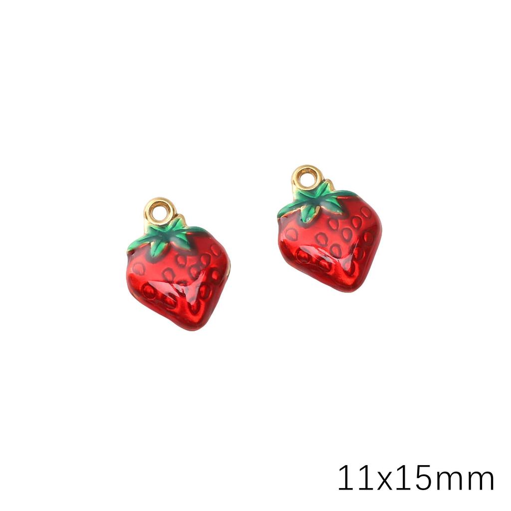 Stainless Steel Fruit Pendant Drip Oil Charm Accessories for DIY Jewelry