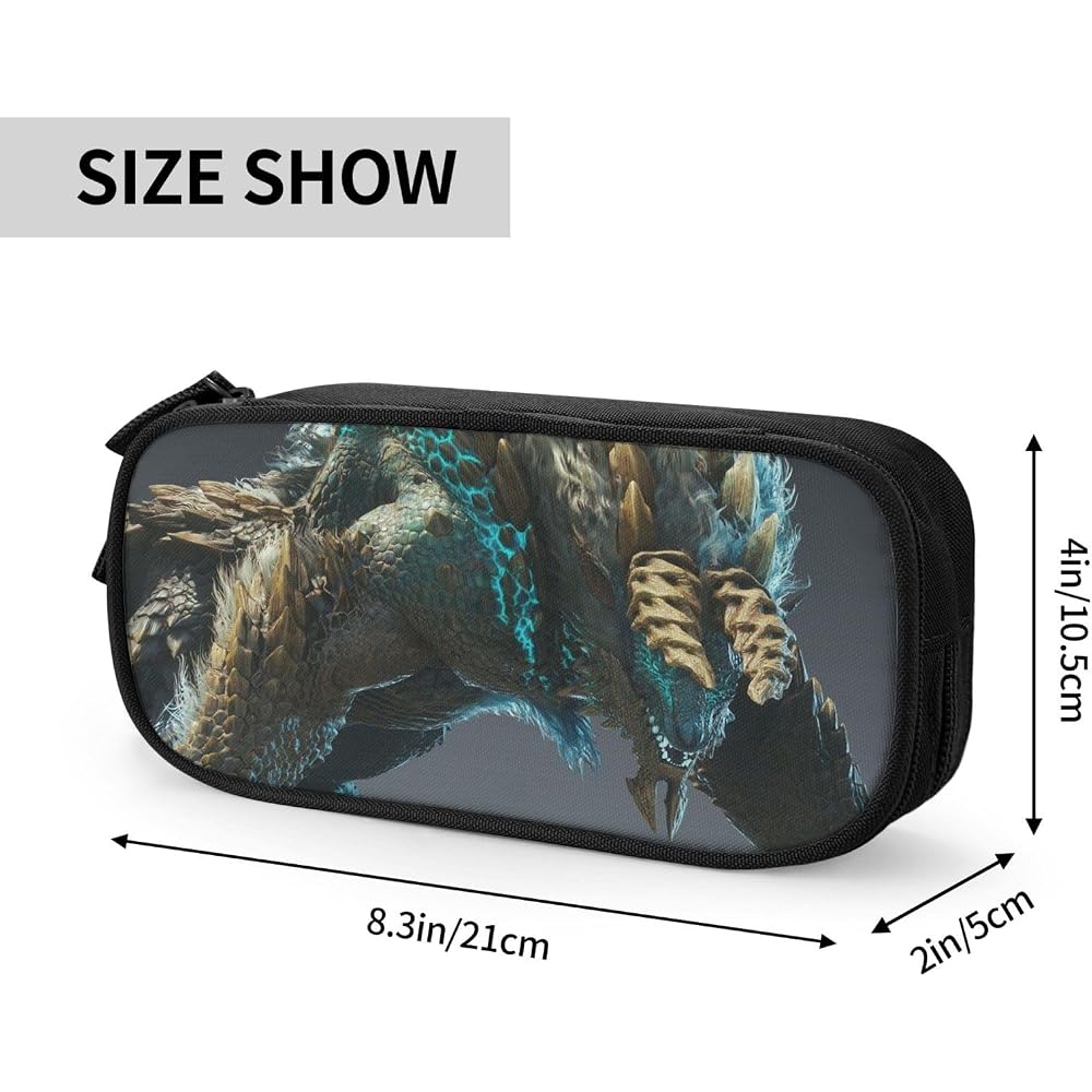 Monster Hunter Pen Case, Large Capacity Pencil Case, Multifunctional Stylish Pen Pouch, Boys, Gir...