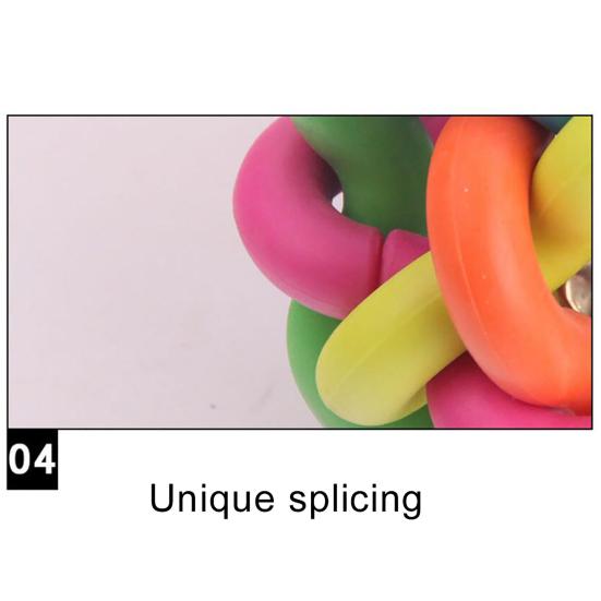 Ball Bell Colorful Teeth Cleaning Random Color Sound Woven Ball