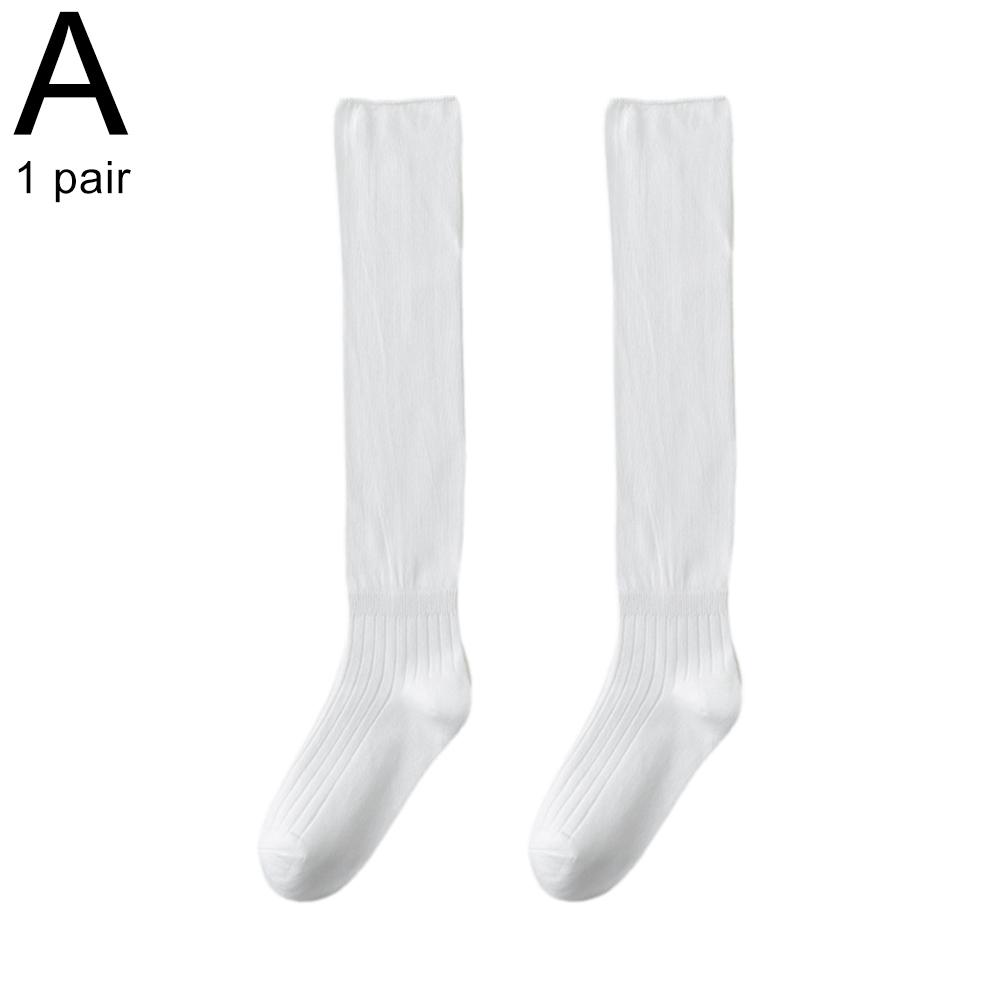 Ciorapi noi de damă Tendințe de primăvară Casual stil preppy șosete comode uni șosete până la genunchi Bumbac Col U2F4