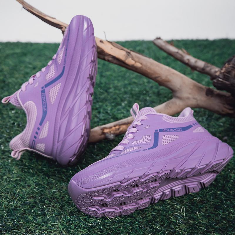 

2025 мужские кроссовки для бега Marathon, дышащие, легкие, женские, удобные, повседневные, спортивные, нескользящие, для ходьбы, спортивные кроссовки 45 фиолетовый