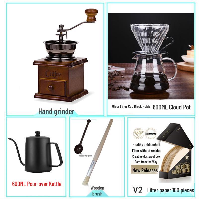 Retro Solid Wood Manual Coffee Bean Grinder