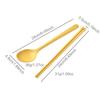 8Pcs Colorful Silicone Cutlery Set Sushi Sticks Dinner Spoon Set Dinnerware Korean Chopsticks Dessert Spoon Flatware Set