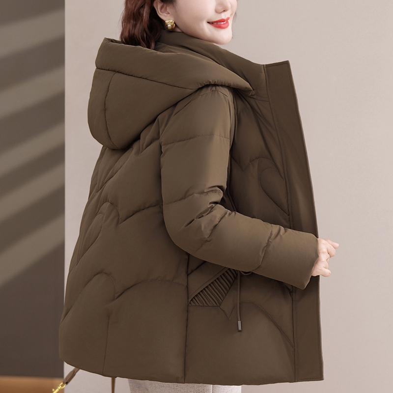 Middle Age Women's Winter Down Jackets Hooded Plus Size Thick Down Coats Woman Outerwears
