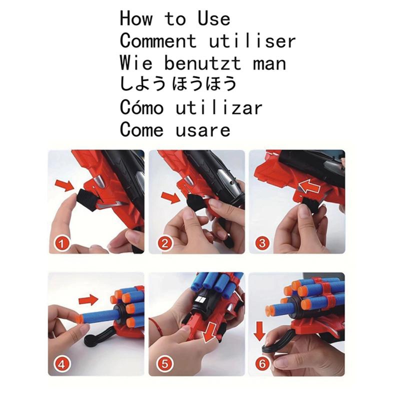 Non-Toxic Spider Launcher Chidlren Toy Glove Web Shooters Halloween Wristband Prop Children Cosplay Figure Game Christmas Kids Present Toys