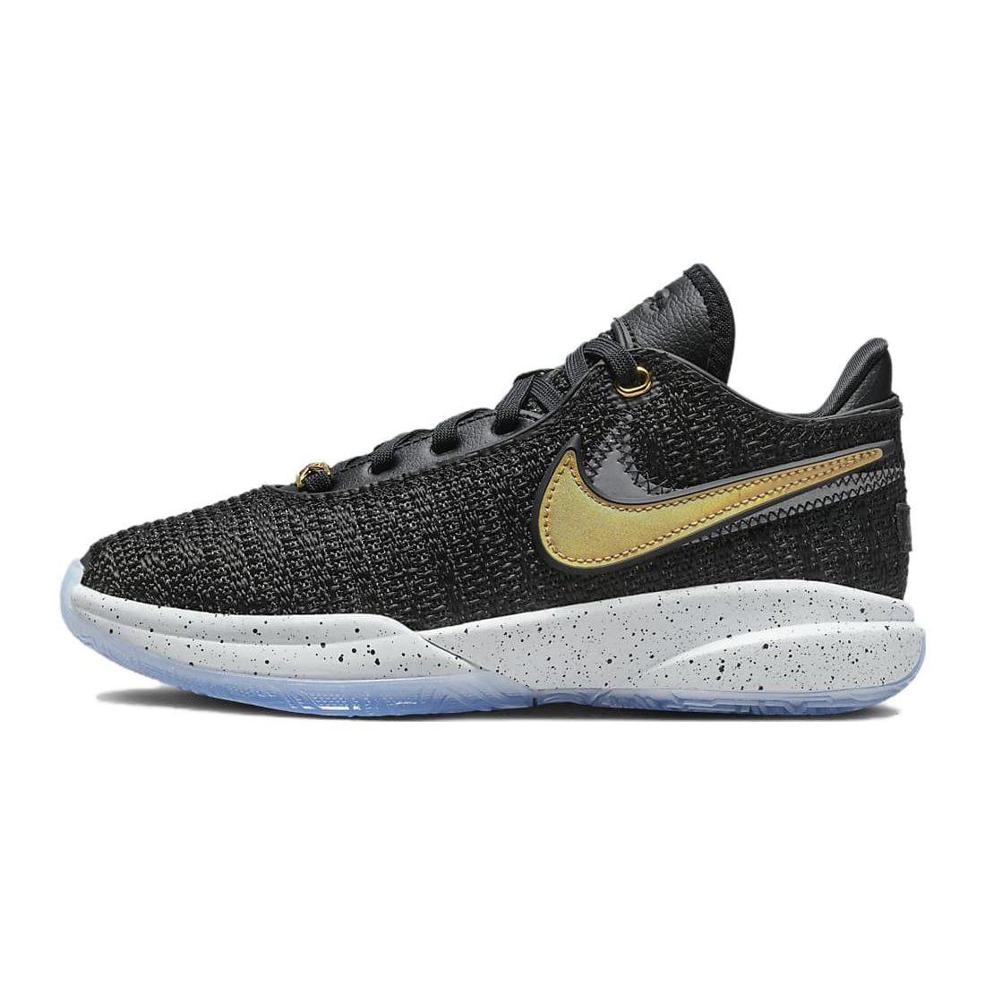 

Nike LeBron 20 GS Fab 5 Kids Sneakers Black Metallic-Gold White DQ8651-003 40