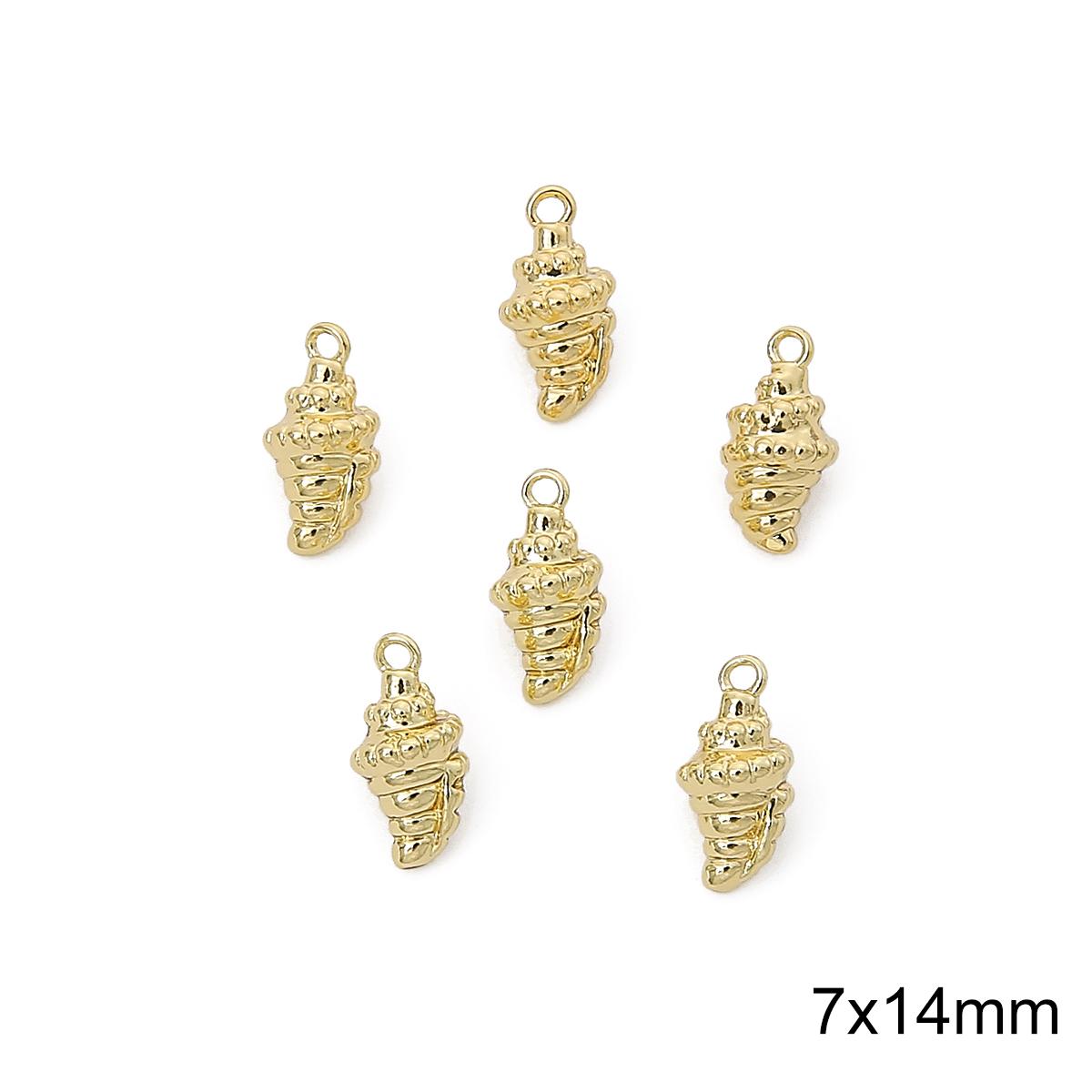 

Медный кулон серии «Морская жизнь» для изготовления ювелирных изделий своими руками, аксессуары для рукоделия 7x14mm