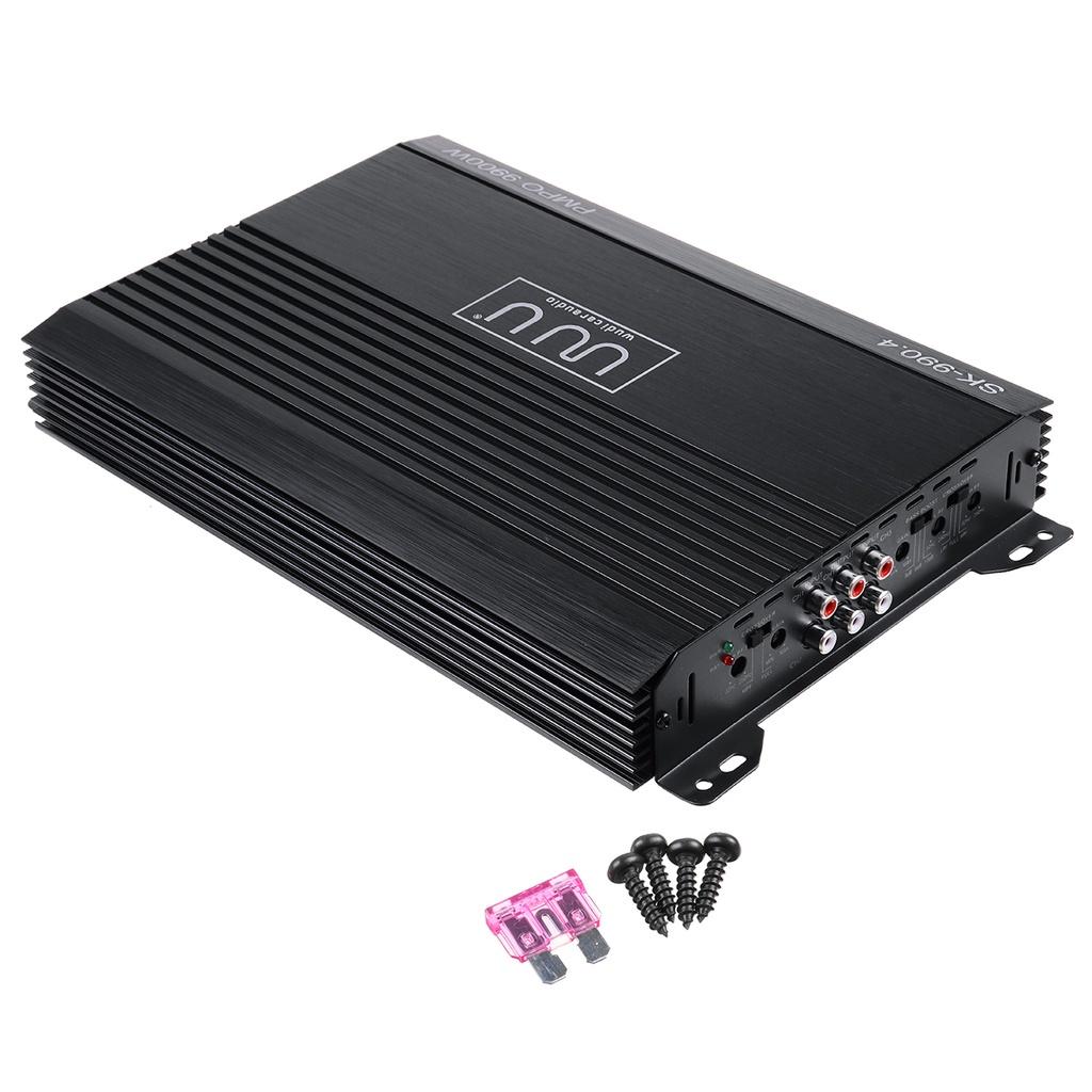 4-channel Powerful Car Audio Subwoofer Aluminum Alloy Vehicle Power Stereo Amp Sound Amplifiers 12V 9900W Car Amplifier