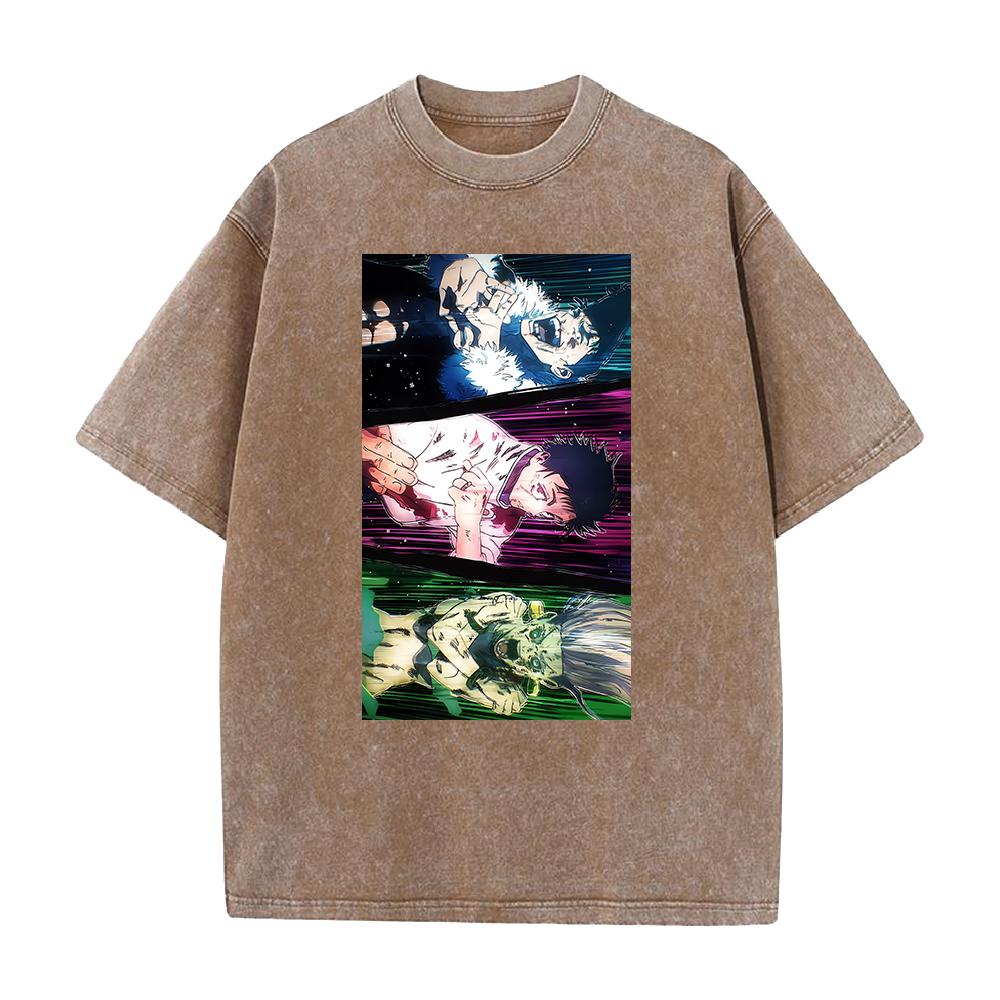 Jujutsu Kaisen Okkotsu Yuta Ishigoori Ryuu Print Tee Men Women Washed Cotton T-shirts Manga Vintage T Shirt Harajuku Male Tshirt