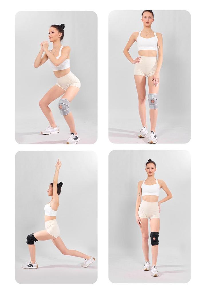 Cross-Border Sports Knee Pads for Mountaineering, Basketball, Running - Patella, Meniscus Support with Spring Leg Sleeves