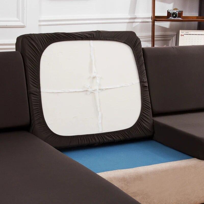 Elastic Solid Corner Sofa Seat Cover Stretch Sofa Cushion Cover Sofa Slipcover for L Shape Chaselong Armchair Plain Dyed