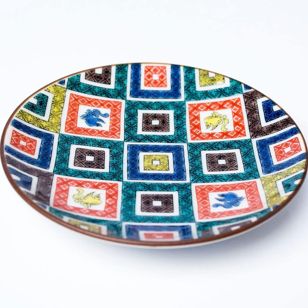 Waza no Kura Stylish Kutani ware small colored cobblestone ceramic small serving branded Japanese - plates, masterpieces, Ko-Kutani pattern, plates,
