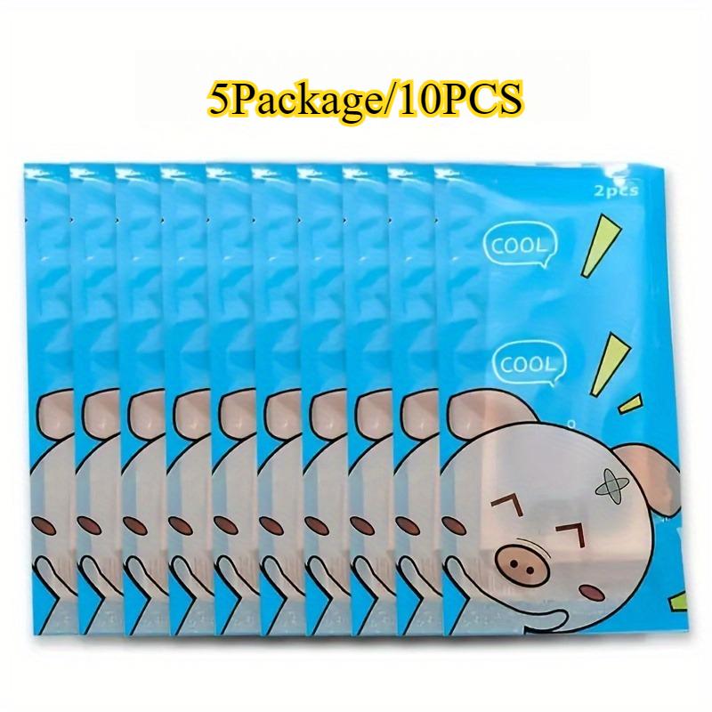 

10 охлаждающих пластырей, летние охлаждающие пластыри, которые действуют 6-8 часов, синие пластыри для холодного компресса на лоб белый