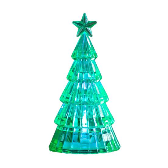 Christmas Tree Night Light Decoration Mini Xmas Tree Decorative Lamp Battery Powered 3D Tree LED Table Light Home Office Holiday Party Ornament