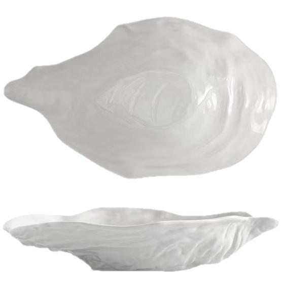Stylish Thickened Ceramic Oyster Plate - Underglaze Color, High-Temp Resistant Tableware for Restaurants and Hotels