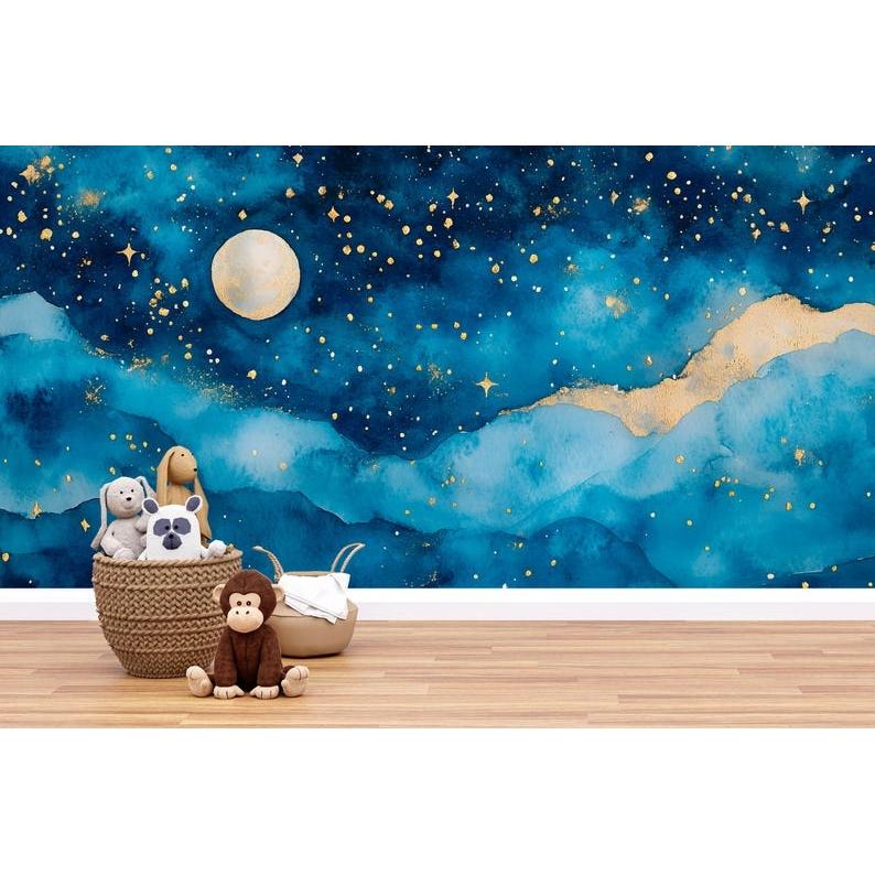 Moon and stars tapestry 75x100 чёрный