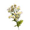 30 Heads of Chamomile Artifiical Flower Branch 50cm Height Flexible Stems Simulation Flower with Green Leaves Wedding Bouquet