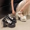 Fashion Night Club Platform Women Lolita Pumps Fashion Shallow High Heel Shoes 2025 Spring Autumn Ladies Outdoor Stripper Shoes