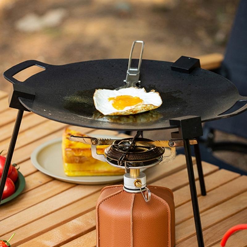 Leicht zu tragender Kochständer Barbecue-Tablett-Halter Benutzerfreundliche Grills Pfannenhalterung Praktische Outdoor-Camping-Ausrüstung