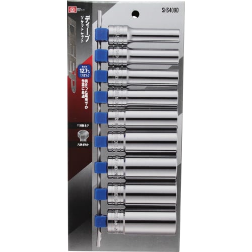 SK11 Deep Socket Set 10~24mm Drive Angle 12.7mm (1/2 Inch) SHS409D