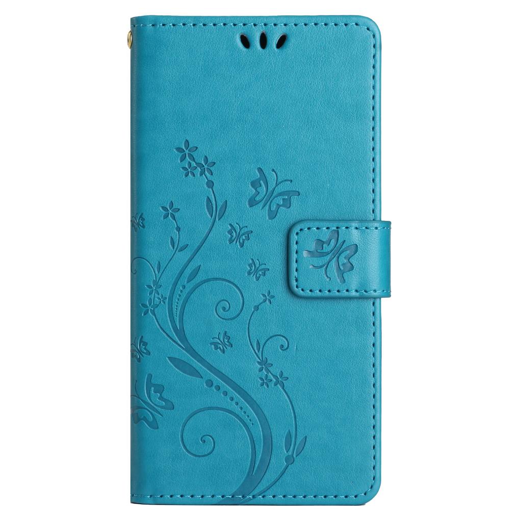 For Google Pixel 9 Pro/Pixel 9 Case Leather Butterfly Floral Design Flip Wallet Phone Cover