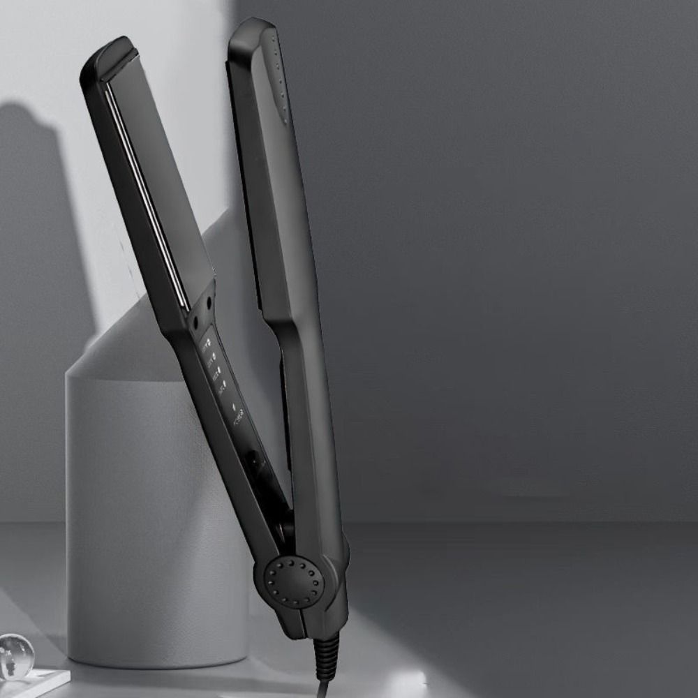 Fast Warm-up Electric Hair Straightener Ceramic Glaze Temperature Adjustable Hair Curler Widened EU Plug Hair Styling Tool