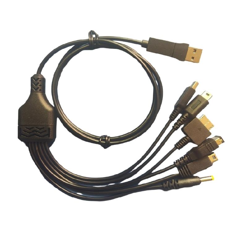 Fast Charging 6 In 1 USB C Game Charger Cord Wire Data Transmission Charging Cable For Handheld Game Consoles