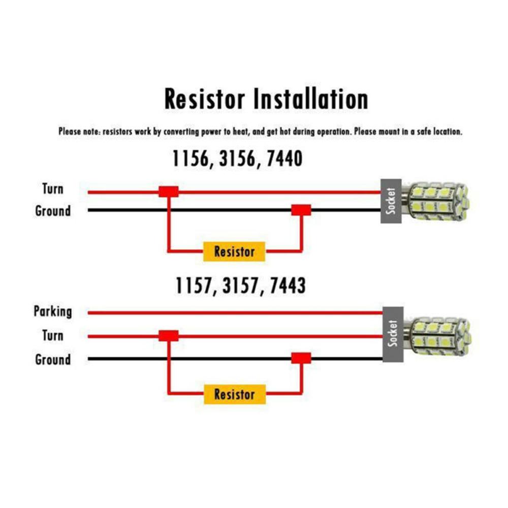 Turn Signal Light Load Resistors 6 OHM Electrical Replacement Accessories
