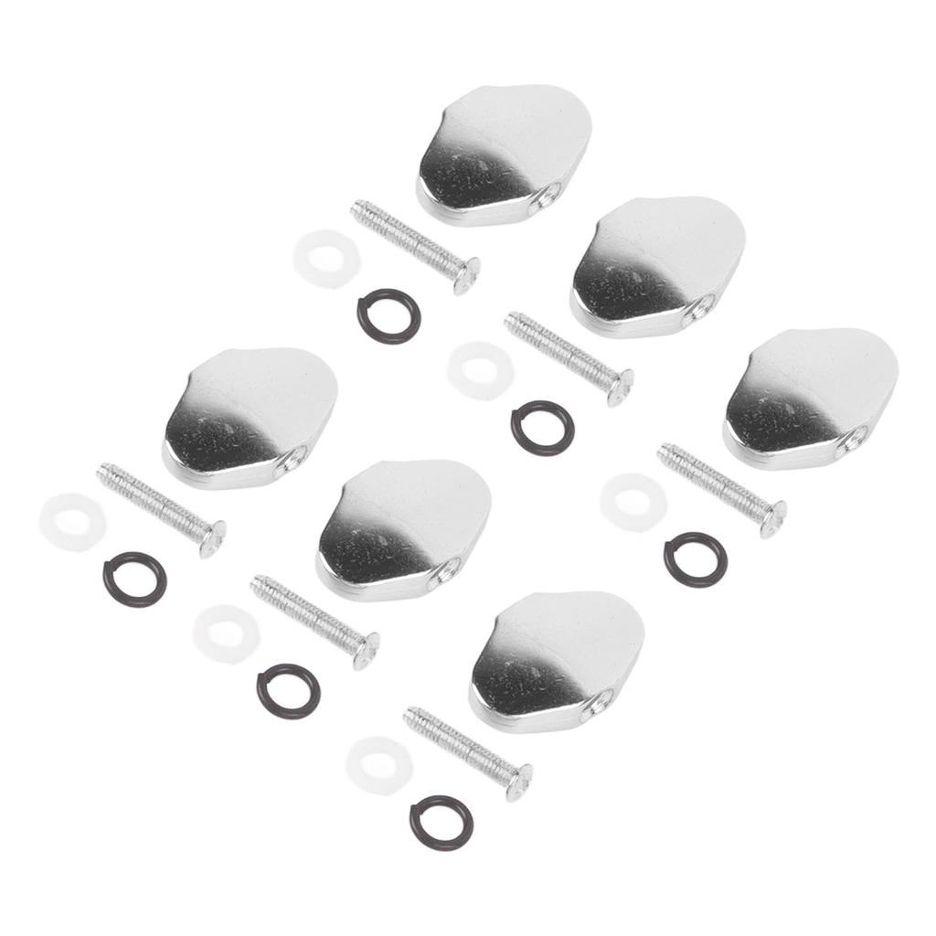 6pcs Guitar Tuning Peg Tuner Machine Head Knob With Screws and Washers for Electric Guitar