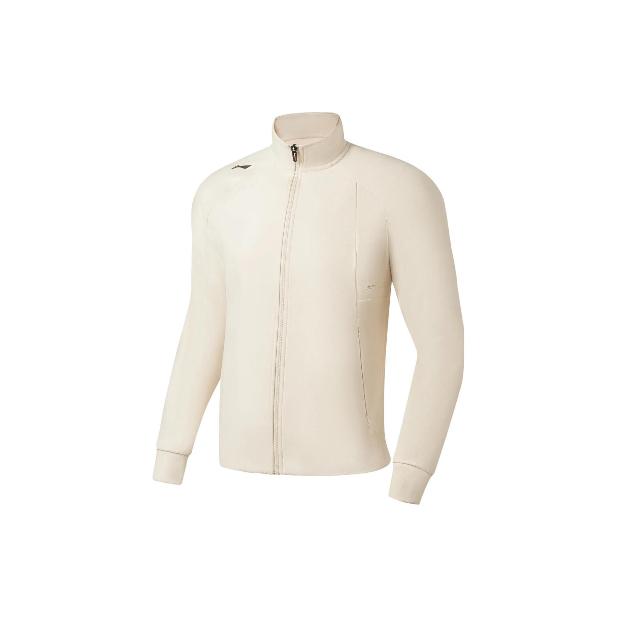 Li Ning Fitness Series Sweatshirts Men s Swan White Stand Collar Moderate Regular AWDSB83-2 M
