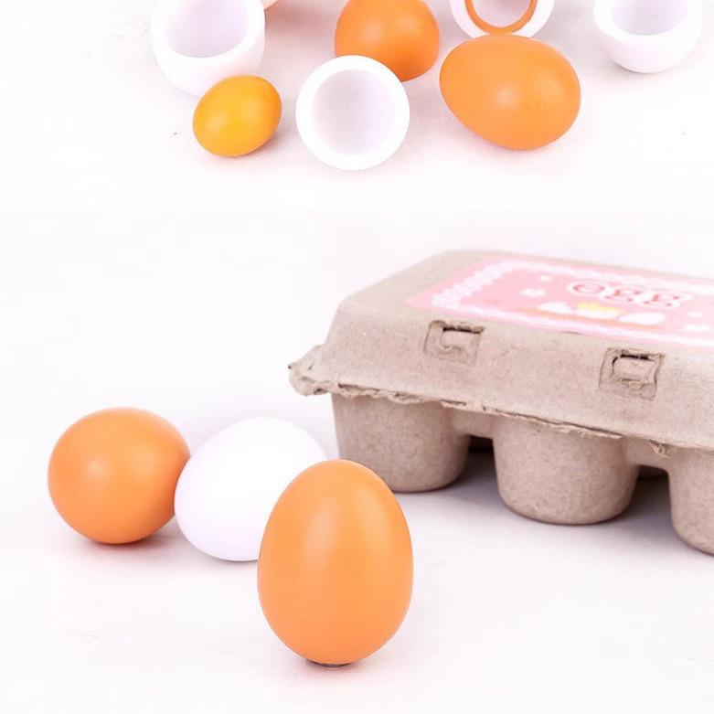 Holzeier Enteneier Spielfamilie Cheile Küchenspielzeug