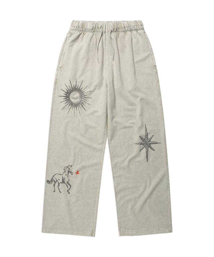 THEVINYLHOUSE Rodeo Washed Sweat Pants Beige