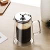 French Press Coffee Maker Heat Resistant Transparent Glass Tea Coffee Brewer Pot with Fine Filtration System for Coffee Lovers