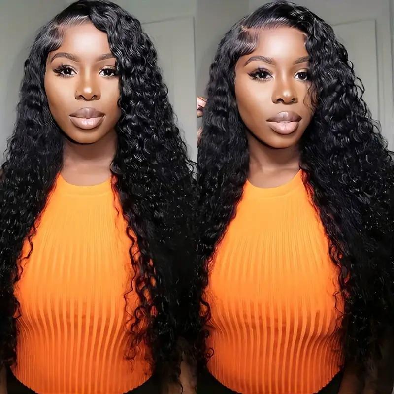 Fashion front lace 13*4 lace wig African hot selling small coiled tube fluffy long curly hair wig
