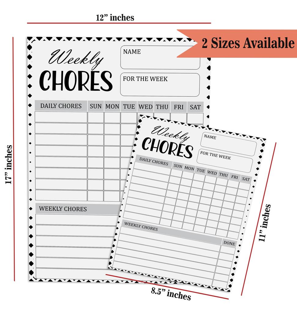 Inkdotpot Magnetic  Whiteboard Weekly Chores Chore  Chart For  Refrigerator  - Dry Erase Behavior Chart For Kids
