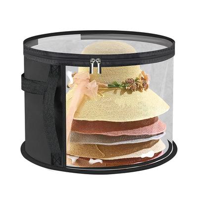 Hat Box Convenient Round Travel Hat Box Organizer Wear-Resistant Hat Organizer Hat Storage Organizer