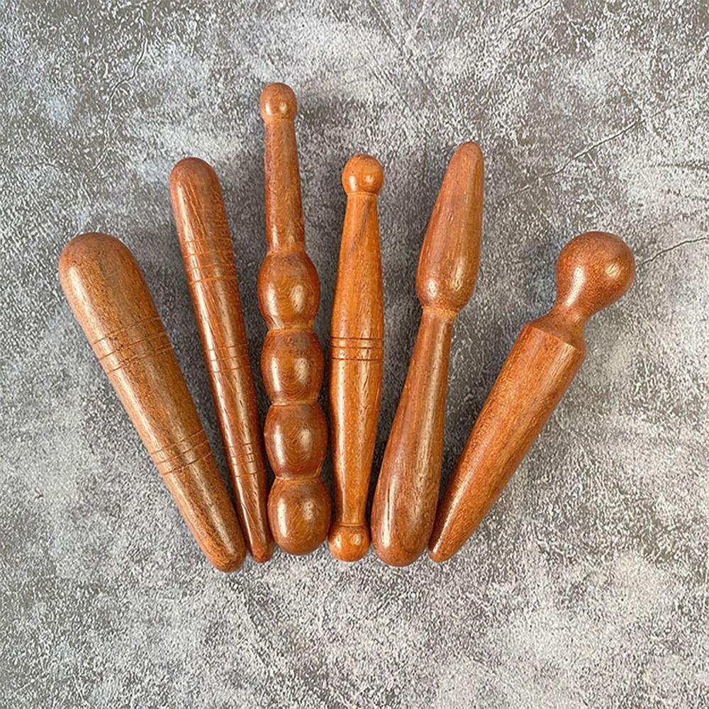 Wooden Body Massage Stick Round Head Foot Reflexology Massager  for Relieve Physical Fatigue