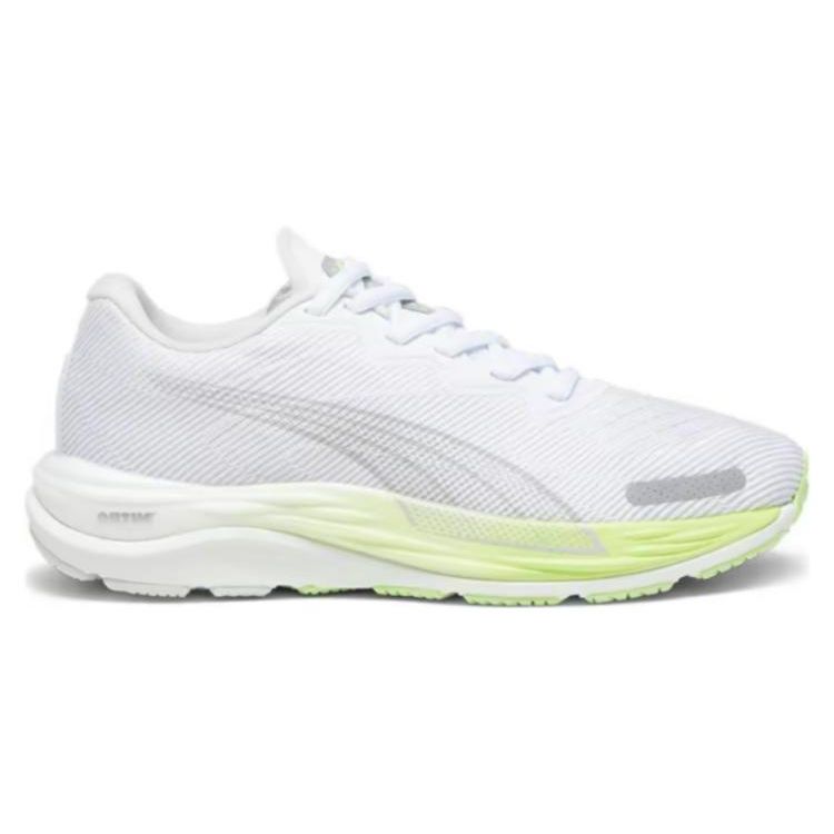 Puma Velocity Nitro 2 Round Toe Lace-Up Cushioning Non-Slip Low-Top Running Shoes Women Sneaker White Green 376262-18
