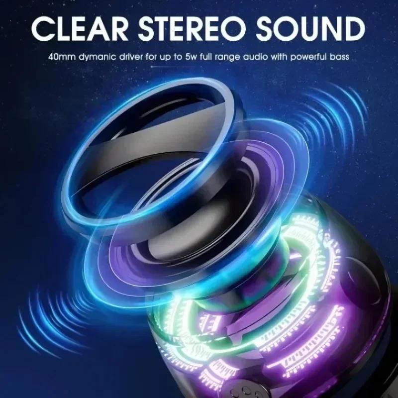 G200 Magnetischer Bluetooth-Lautsprecher - Tragbarer Mini-Bass-Boomer mit RGB-Umgebungslicht, Kabellose Outdoor-Soundbox, HD-Sound
