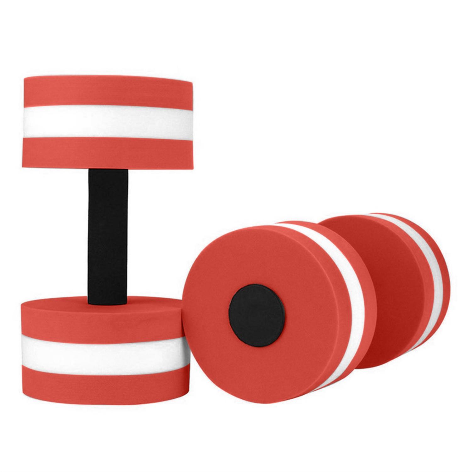 

Набор водных гантелей из 2 водных гантелей, устойчивость к воде, вес воды, водная аэробика, пена EVA высокой плотности для фитнеса в бассейне One Size красный