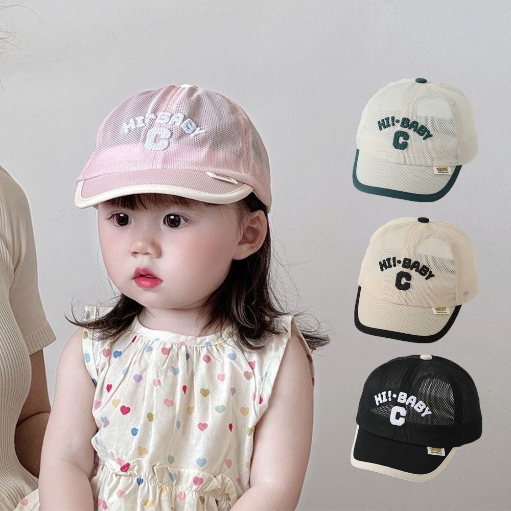 Korean Children Peaked Hat Letter C Sports Visot Cap Fashion Baby Baseball Cap  1-6y