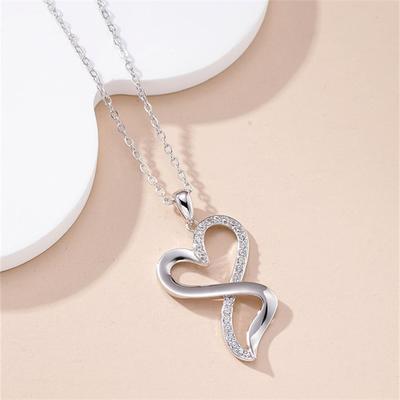 Classic Love Heart Pendant Necklace For Mother Sister Girlfriend  Fashion Lady Silver 925 Clavicle Chain Female Christmas Gift