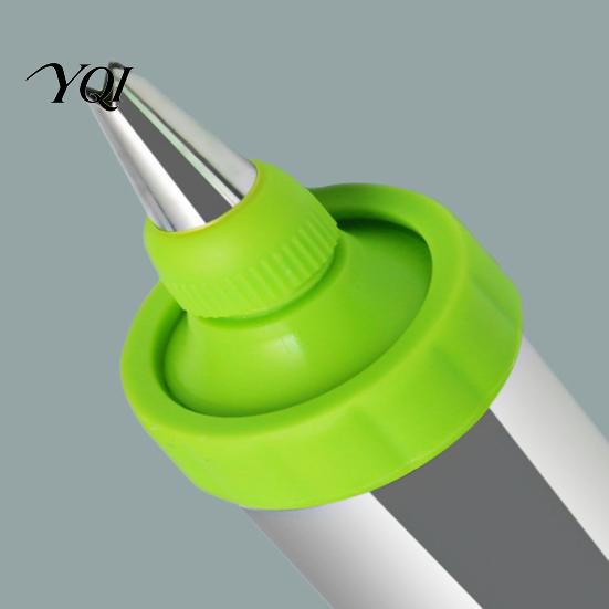 Handheld Frosting Applicator Stainless Steel Cake Icing Dispenser Set, Reusable Baking Tools with Scraper And Easy Squeeze Bottle Replaceable Nozzles,