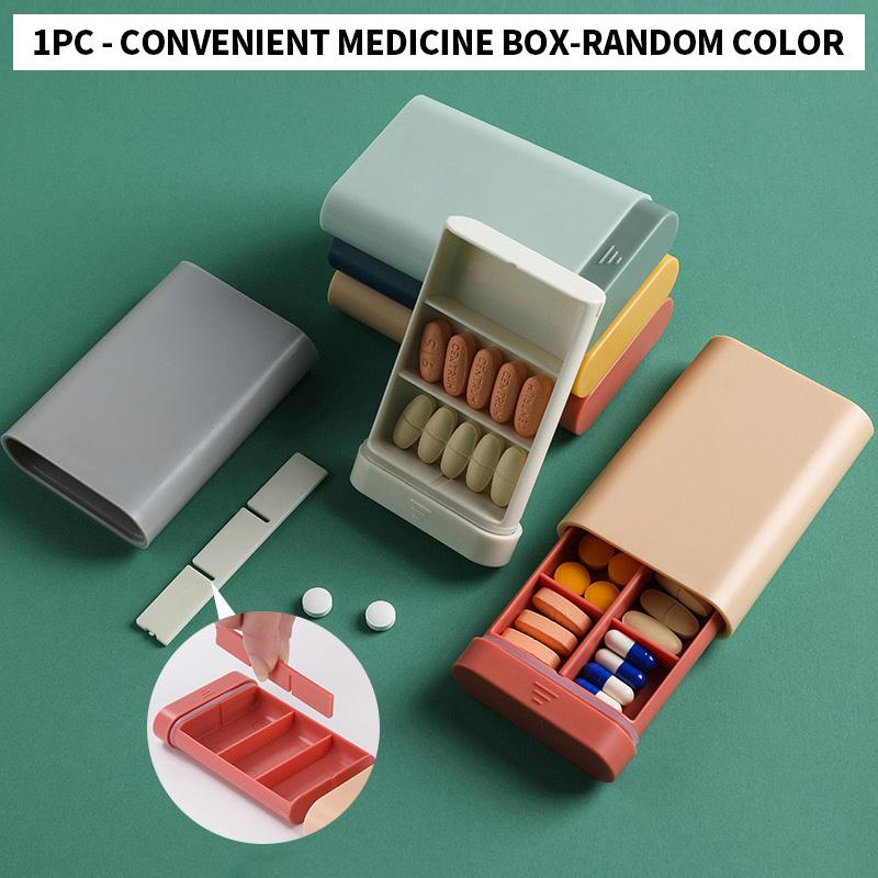 

4PCS/2PCS/1PC - Convenient small medicine box, travel medicine packaging box, sealed storage box, 7-day packaging mini powder bo