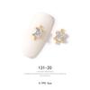 2pieces 3D Metal Zircon Nail Art Jewelry Japanese Nail Decorations Top Quality Zircon Crystal Manicure Zircon Diamond Charms